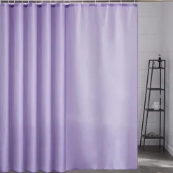 Furlinic Duschvorhang Überlänge, Lila, 244x200cm - Anti-Schimmel