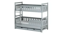 Furnlux Classic Etagenbett KORS - Grau - 88 x 188 x 164 cm
