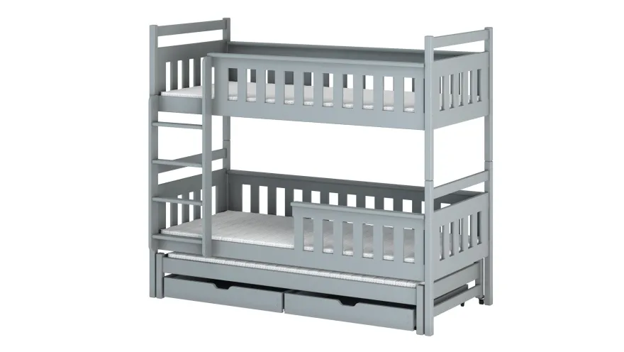 Furnlux Classic Etagenbett KORS - Grau - 98 x 188 x 164 cm