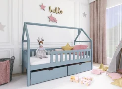 Furnlux Classic Hausbett DOMI - Grau - 98 x 188 x 85 cm