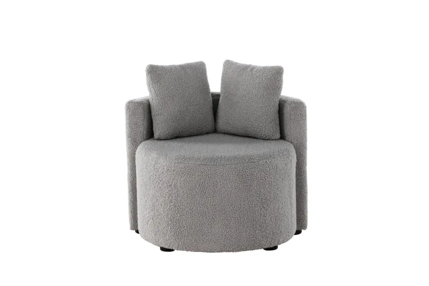 Furnlux Kids Room Sofa Kelso Grey & Black 59cm