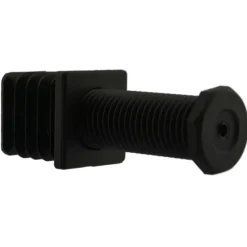 Fussstopfen 35 x 35mm mit Stellfuß lang Rohrstopfen Fusskappen Versteller Tisch