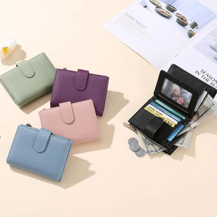 Gaekeao Damen Geldbörse Klein mit RFID Blockierung, Portemonnaie mit