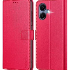 Ganbary Handyhülle für Samsung Galaxy A06 4G, Klapphülle in Lederoptik