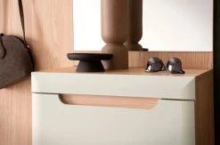 Garderobe Flurgarderobe in Pistazie Eiche Flur Möbel Set 3-tlg. mit Sideboard Isgard