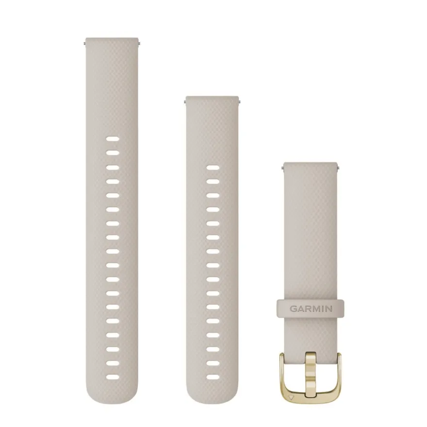 Garmin Ersatzarmband 18mm Silikon Beige/Hellgold