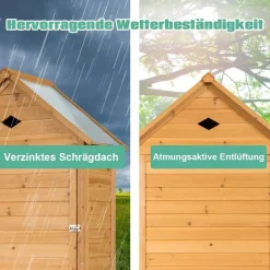Gartenschrank Holz, Gerätehaus, Geräteschuppen Werkzeugschrank Garten, 177x80x45cm