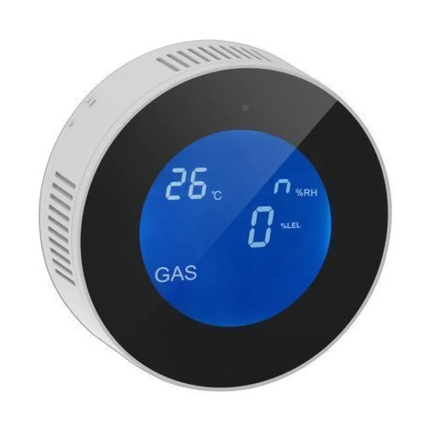 Gasleckdetektor für Zuhause Flüssiggassensor Fernsteuerung für Smart Home, HUXGO