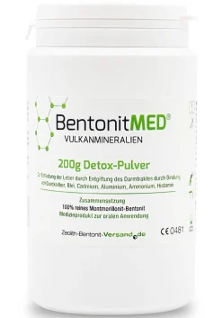 200g Bentonit MED® Pulver Vulkanmineralien 100% rein, Natur Zeolith -Bentonit-Vers