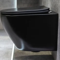 Geberit Duofix Vorwandelement Wand WC Set Schwarz Delos Spülrandlos Betätigungsplatte