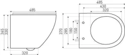 Geberit Duofix Vorwandelement Wand WC Set Schwarz Delos Spülrandlos Betätigungsplatte