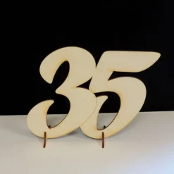 Geburtstag Hochzeit stehende Zahl 18 20 30 40 50 60 70 80 90 aus Holz 15cm hoch