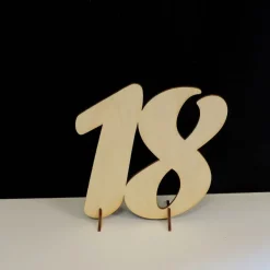 Geburtstag Hochzeit stehende Zahl 18 20 30 40 50 60 70 80 90 aus Holz 15cm hoch