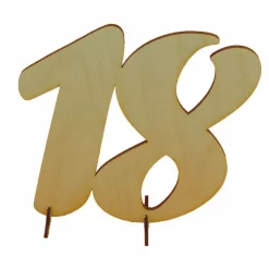 Geburtstag Hochzeit stehende Zahl 18 20 30 40 50 60 70 80 90 aus Holz 15cm hoch
