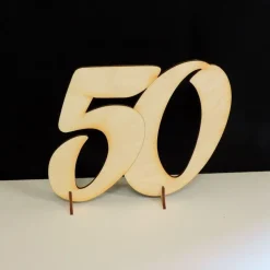 Geburtstag Hochzeit stehende Zahl 18 20 30 40 50 60 70 80 90 aus Holz 15cm hoch