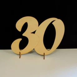 Geburtstag Hochzeit stehende Zahl 18 20 30 40 50 60 70 80 90 aus Holz 15cm hoch