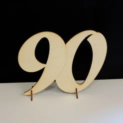 Geburtstag Hochzeit stehende Zahl 18 20 30 40 50 60 70 80 90 aus Holz 15cm hoch
