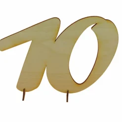 Geburtstag Hochzeit stehende Zahl 18 20 30 40 50 60 70 80 90 aus Holz 15cm hoch