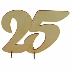 Geburtstag Hochzeit stehende Zahl 18 20 30 40 50 60 70 80 90 aus Holz 15cm hoch