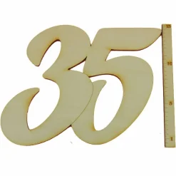 Geburtstag Hochzeit stehende Zahl 18 20 30 40 50 60 70 80 90 aus Holz 15cm hoch