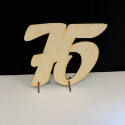 Geburtstag Hochzeit stehende Zahl 18 20 30 40 50 60 70 80 90 aus Holz 15cm hoch
