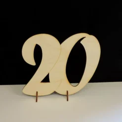 Geburtstag Hochzeit stehende Zahl 18 20 30 40 50 60 70 80 90 aus Holz 15cm hoch