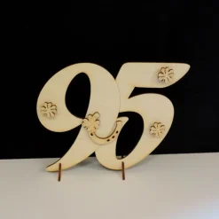 Geburtstag Hochzeit stehende Zahl 18 20 30 40 50 60 70 80 90 aus Holz 15cm hoch
