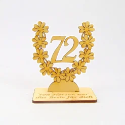 Geburtstagsgeschenk 70 71 72 73 74 75 76 77 78 79 80 Personalisiert Tischdeko Holz