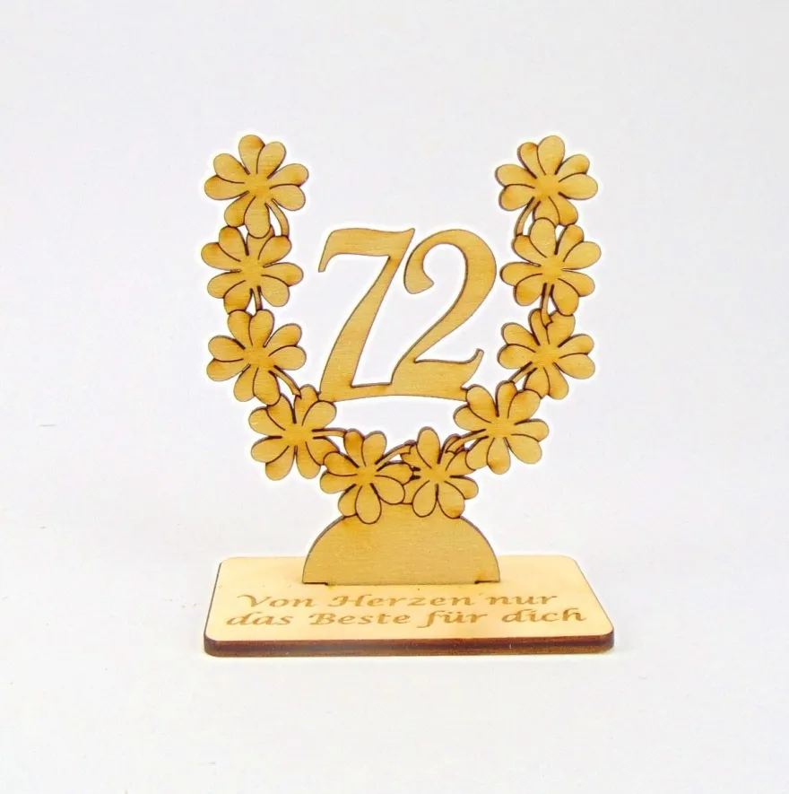 Geburtstagsgeschenk 70 71 72 73 74 75 76 77 78 79 80 Personalisiert Tischdeko Holz
