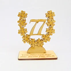 Geburtstagsgeschenk 70 71 72 73 74 75 76 77 78 79 80 Personalisiert Tischdeko Holz