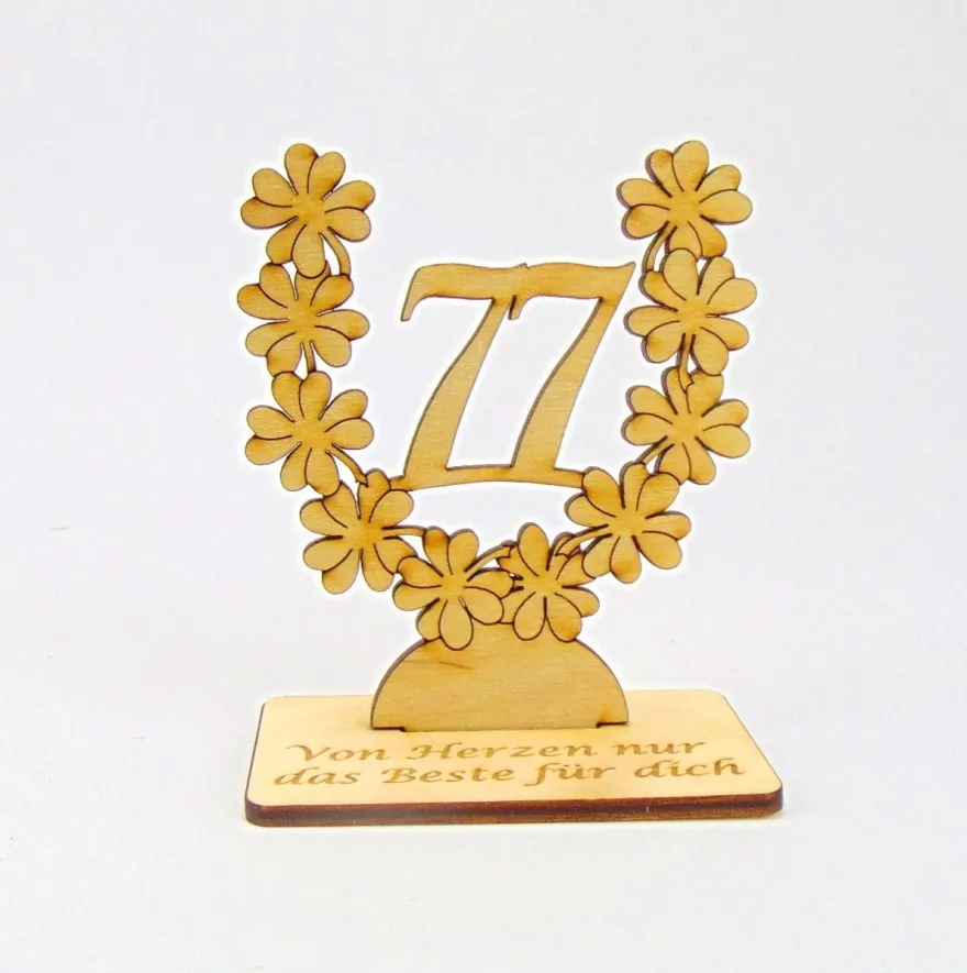 Geburtstagsgeschenk 70 71 72 73 74 75 76 77 78 79 80 Personalisiert Tischdeko Holz