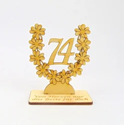 Geburtstagsgeschenk 70 71 72 73 74 75 76 77 78 79 80 Personalisiert Tischdeko Holz