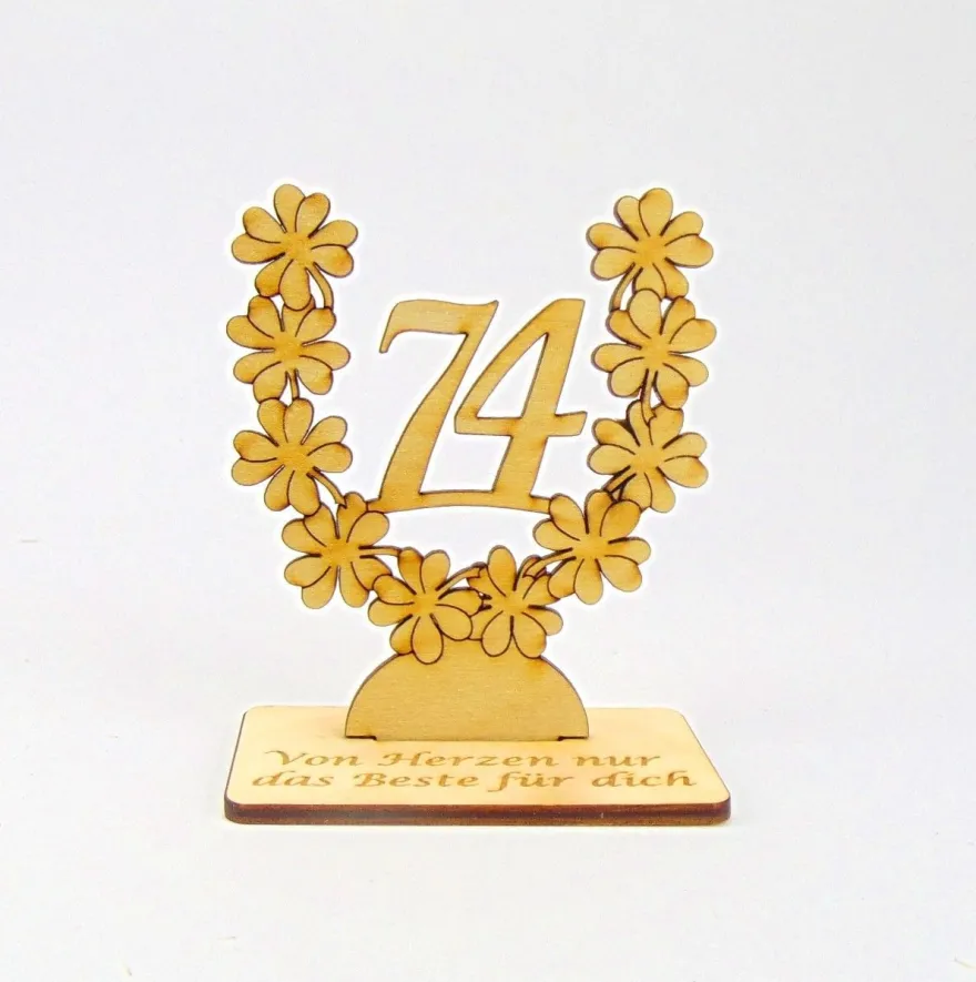 Geburtstagsgeschenk 70 71 72 73 74 75 76 77 78 79 80 Personalisiert Tischdeko Holz