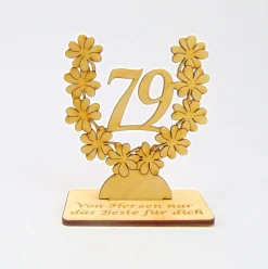 Geburtstagsgeschenk 70 71 72 73 74 75 76 77 78 79 80 Personalisiert Tischdeko Holz