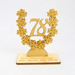 Geburtstagsgeschenk 70 71 72 73 74 75 76 77 78 79 80 Personalisiert Tischdeko Holz