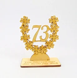 Geburtstagsgeschenk 70 71 72 73 74 75 76 77 78 79 80 Personalisiert Tischdeko Holz