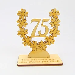 Geburtstagsgeschenk 70 71 72 73 74 75 76 77 78 79 80 Personalisiert Tischdeko Holz