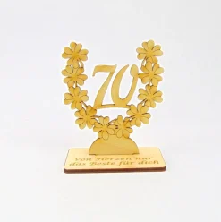 Geburtstagsgeschenk 70 71 72 73 74 75 76 77 78 79 80 Personalisiert Tischdeko Holz