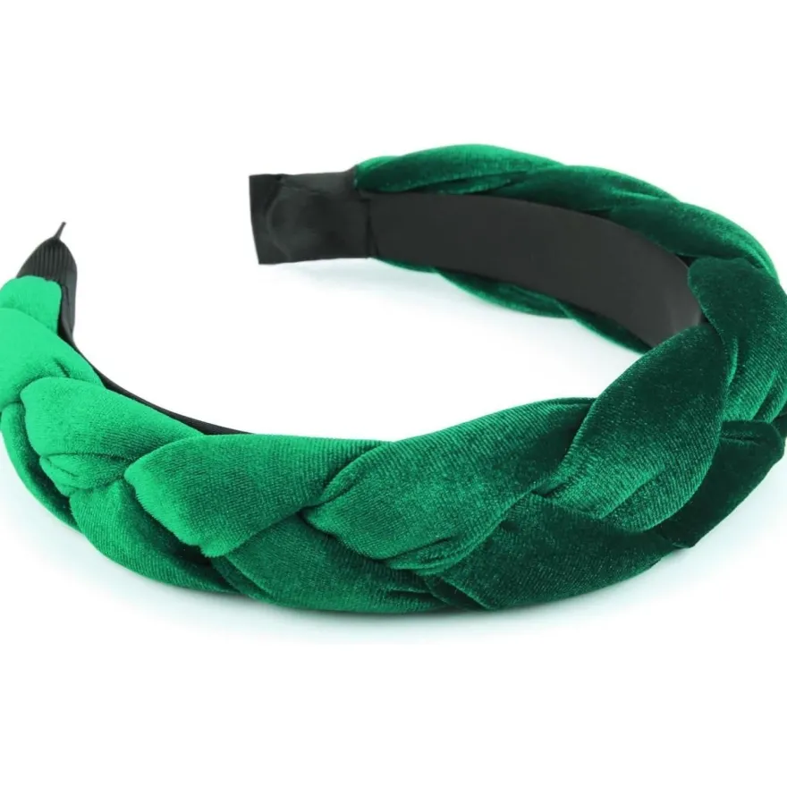 Geflochtenes Samt Stirnband Haarreif elastisch Kreuz Haarband Zubehör 1 Pc
