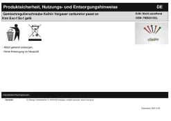 Gemischregulierschraube Keihin Vergaser carburetor passt an Ktm Exc-f Sxf gelb
