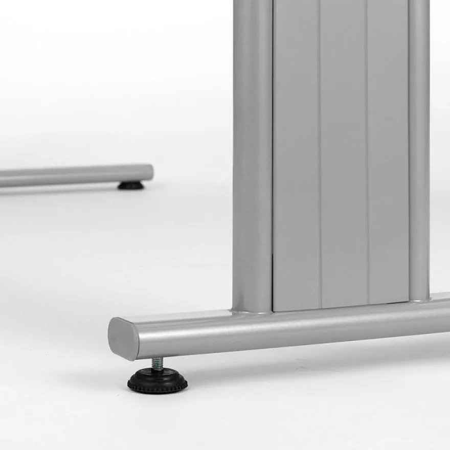 Gera PC-Schreibtisch Bürotisch C Fuß Flex rechts 1800x800/1000x720cm ahorn buche