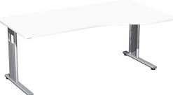 Gera PC-Schreibtisch Bürotisch C Fuß Flex rechts 1800x800/1000x720cm ahorn buche