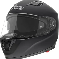 Germot Motorrad Helm GM 330 Integralhelm mit integriertem Sonnenvisier matt Black