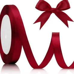 Geschenkband Satinband 10mm 22m Weinrot Weihnachten Hochzeit Geburtstag