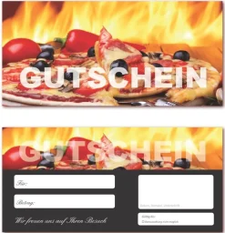 100 Geschenkgutscheine (Pizza-624) Gastronomie Gutscheine Pizzeria Restaurant