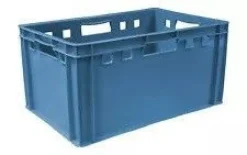 Geschirrwanne zum Transport u. Lagern Stapelbox + Deckel E3 blau NEU Gastlando