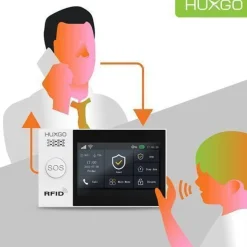 4G Funk Alarmanlage mit Bewegungssensor und Funksirene HUXGO HXA007 WLAN + GSM