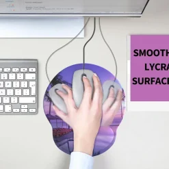Giecy Ergonomisches Mauspad mit Gelkissen und Handauflage für Laptop und