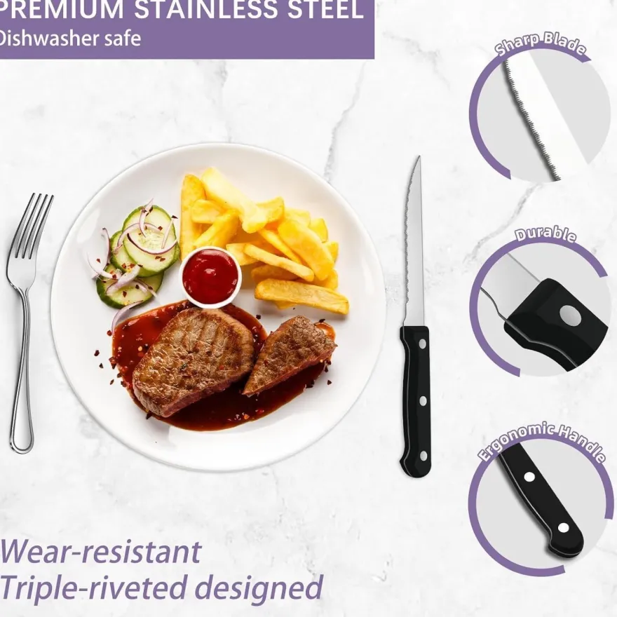 Gifcomda Besteck Set 36-teilig Edelstahl für 6 Personen, Hochglanzpoliert