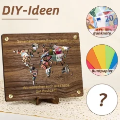 Giftota Geldgeschenk Hochzeit Weltkarte, Hochzeitsgeschenke für Brautpaar